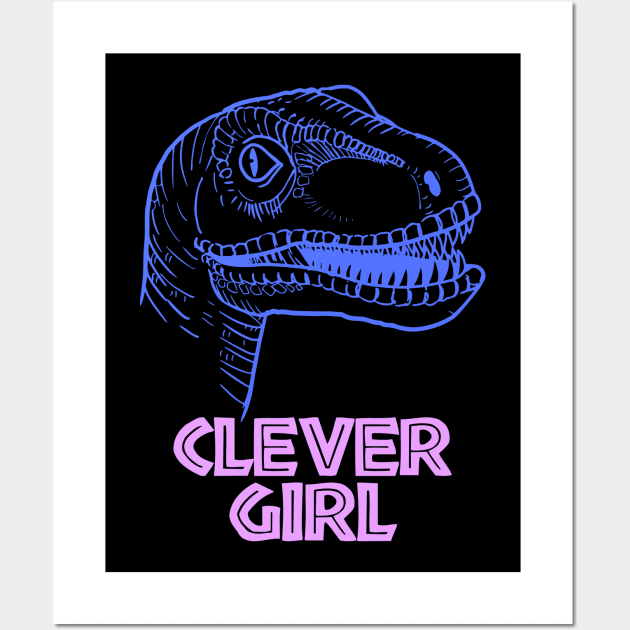Clever Girl (Jurassic Raptor) Wall Art by Buffalo Tees